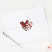 Sticker Cœur Coeurs d'amour modernes Valentine (Enveloppe)