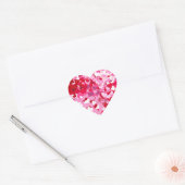 Sticker Cœur Cœurs de confettis roses (Enveloppe)
