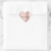 Sticker Cœur Coeurs de Parties scintillant or Rose Blush (Sac)
