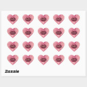 Sticker Cœur Coeurs de Parties scintillant rose Fille (Feuille)
