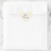 Sticker Cœur Coeurs d'or Oh Baby shower Favoriser (Sac)