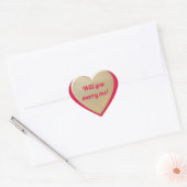 Sticker Cœur cœurs dorés,personnalisés (Enveloppe)