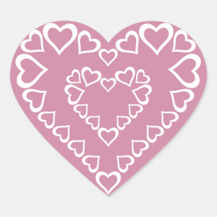 Sticker Cœur Coeurs du coeur blanc