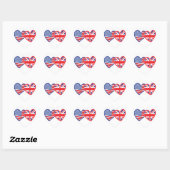 Sticker Cœur Coeurs du drapeau américain Union Jack (Feuille)