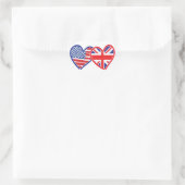 Sticker Cœur Coeurs du drapeau américain Union Jack (Sac)