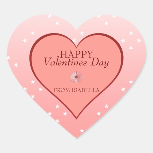 Sticker Cœur Coeurs Et Marguerite (Devant)