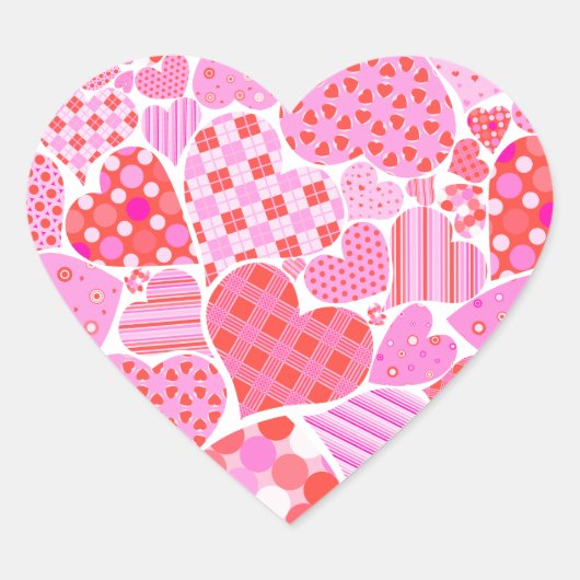 Sticker Cœur Coeurs Heureuses Saintes-Valentin (Devant)