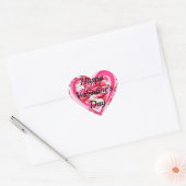 Sticker Cœur Coeurs Heureuses Saintes-Valentin Votre texte 20 T (Enveloppe)