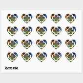 Sticker Cœur Coeurs Iridescente Polka sans soudure Point Art Ab (Feuille)