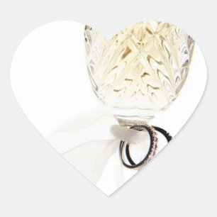 Sticker Cœur Coeurs mariages Champagne Glass Mariages Cercles