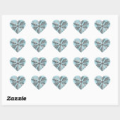 Sticker Cœur Coeurs mariages Flocon de neige Phoques de mariage (Feuille)