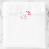 Sticker Cœur Coeurs mariages Floral Printemps Monogramme de mar (Sac)
