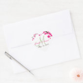 Sticker Cœur Coeurs mariages Floral Printemps Monogramme de mar (Enveloppe)