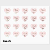 Sticker Cœur Coeurs mariages Mariage Faveur Merci rose clair (Feuille)