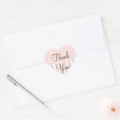 Sticker Cœur Coeurs mariages Mariage Faveur Merci rose clair (Enveloppe)