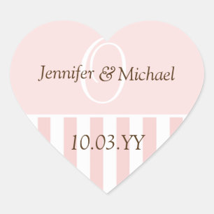 Sticker Cœur Coeurs mariages Mariages monogrammes personnalisés