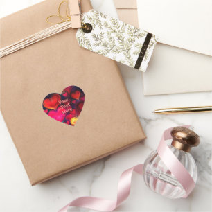 Sticker Cœur Coeurs multicolores