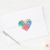Sticker Cœur Coeurs Pastel Confetti (Enveloppe)