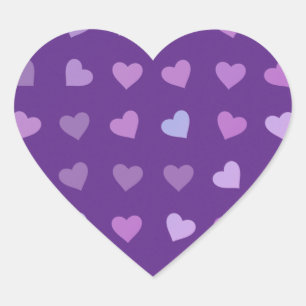 STICKER CŒUR COEURS PASTEL PURPLE