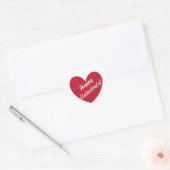 Sticker Cœur Coeurs polka rouge sur blanc (Enveloppe)