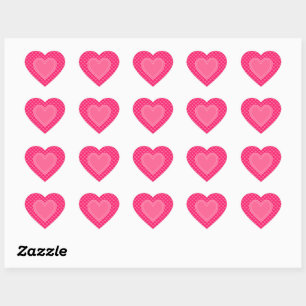 Sticker Cœur Coeurs roses