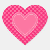 Sticker Cœur Coeurs roses (Devant)