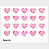 Sticker Cœur Coeurs roses Bonne Saint Valentin (Feuille)