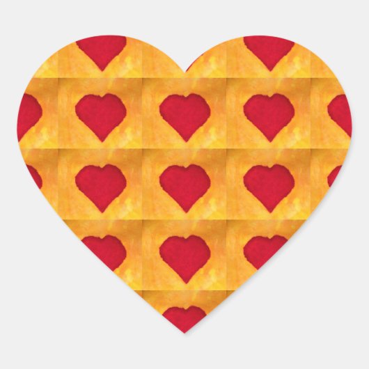 Sticker Cœur Coeurs rouges (Devant)