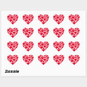 Sticker Cœur Coeurs rouges (Feuille)