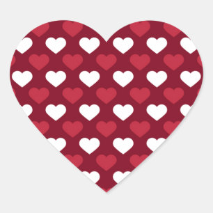 Sticker Cœur Coeurs rouges