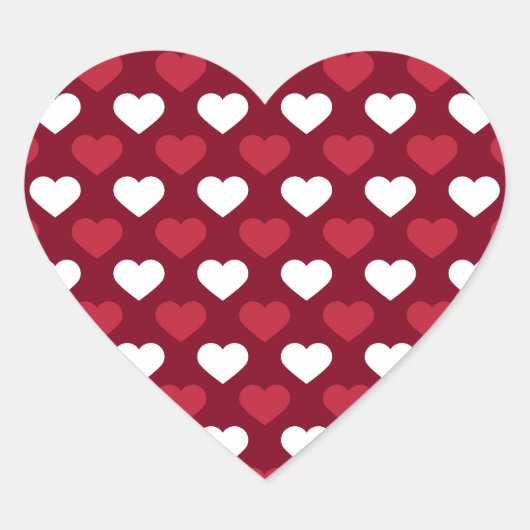 Sticker Cœur Coeurs rouges (Devant)