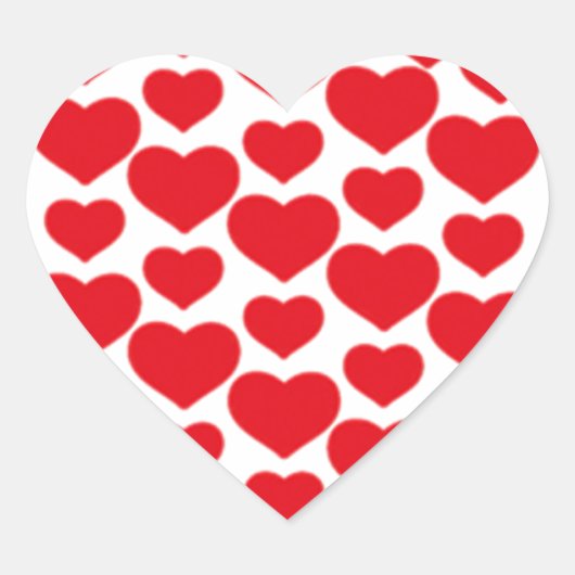 Sticker Cœur Coeurs rouges pour Valentine - (Devant)