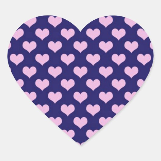 Sticker Cœur Coeurs Violet Et Rose (Devant)