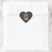 Sticker Cœur Coffee First Funny Sloth T-Shirt (Sac)