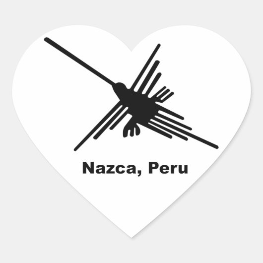 Sticker Cœur Colibri Nazca, Pérou (Devant)