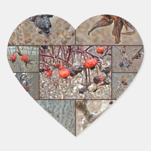 Sticker Cœur Collage rose (Devant)