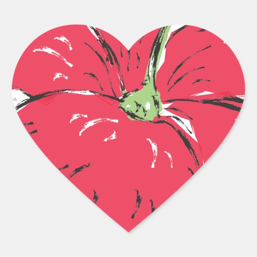 STICKER CŒUR COLLECTION HIBISCUS DE SINGAPOUR (Devant)