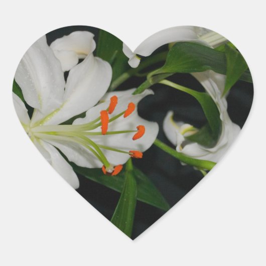 Sticker Cœur Collection Irlandaise de laiton et de fleurs (Devant)