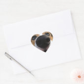 Sticker Cœur Collection Welsh Corgi Chien Nose (Enveloppe)