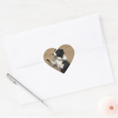 Sticker Cœur collie bore (Enveloppe)