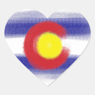 Sticker Cœur Colorado colonnades à la craie