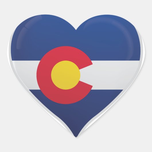 Sticker Cœur Colorado drapeau d'amour (Devant)