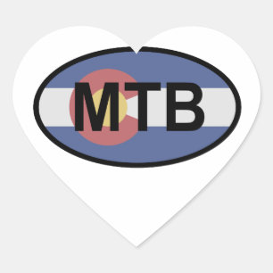 Sticker Cœur Colorado Drapeau VTT