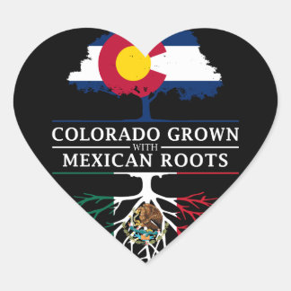 Sticker Cœur Colorado grandit avec des racines mexicaines Mexic