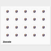 Sticker Cœur coloré beagle (Feuille)