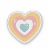 Sticker Coeur coloré mignon (Devant)