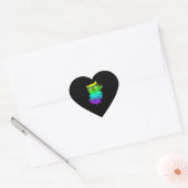 Sticker Cœur Colorful Kitty (Enveloppe)