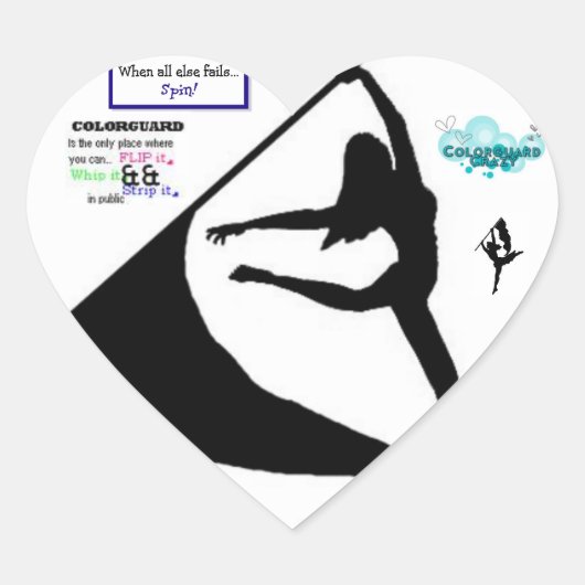 Sticker Cœur Colorguard (Devant)