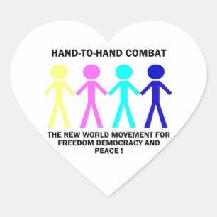 STICKER CŒUR COMBAT MAIN-T0-MAIN...