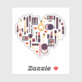 Sticker Coeur cométique (Feuille)